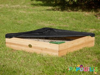 Jeux - Jeux extérieurs - Bac à sable en bois avec rangement