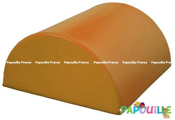 Motricité - Module de Motricité Bébé - Module bloc demi 1/2 rond en mousse pvc h.23cm abricot