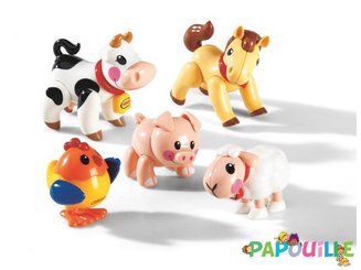 Jouets - Figurines - Figurines articulées les animaux de la ferme