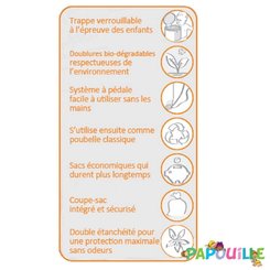 Change - Poubelle à Couches et Recharge - Poubelle 60 couches anti-odeurs 26 litres plus