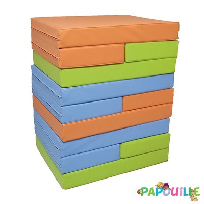 Motricité - Tapis de motricité bébé et enfant - Matelas pliable, empilable mousse 110 x 60