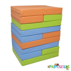 Motricité - Tapis de motricité bébé et enfant - Matelas pliable, empilable mousse 110 x 60
