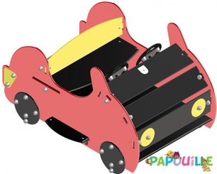 Mobilier - Aire de jeux et structure extérieure - Voiture pour aire de jeu avec ressort en bois