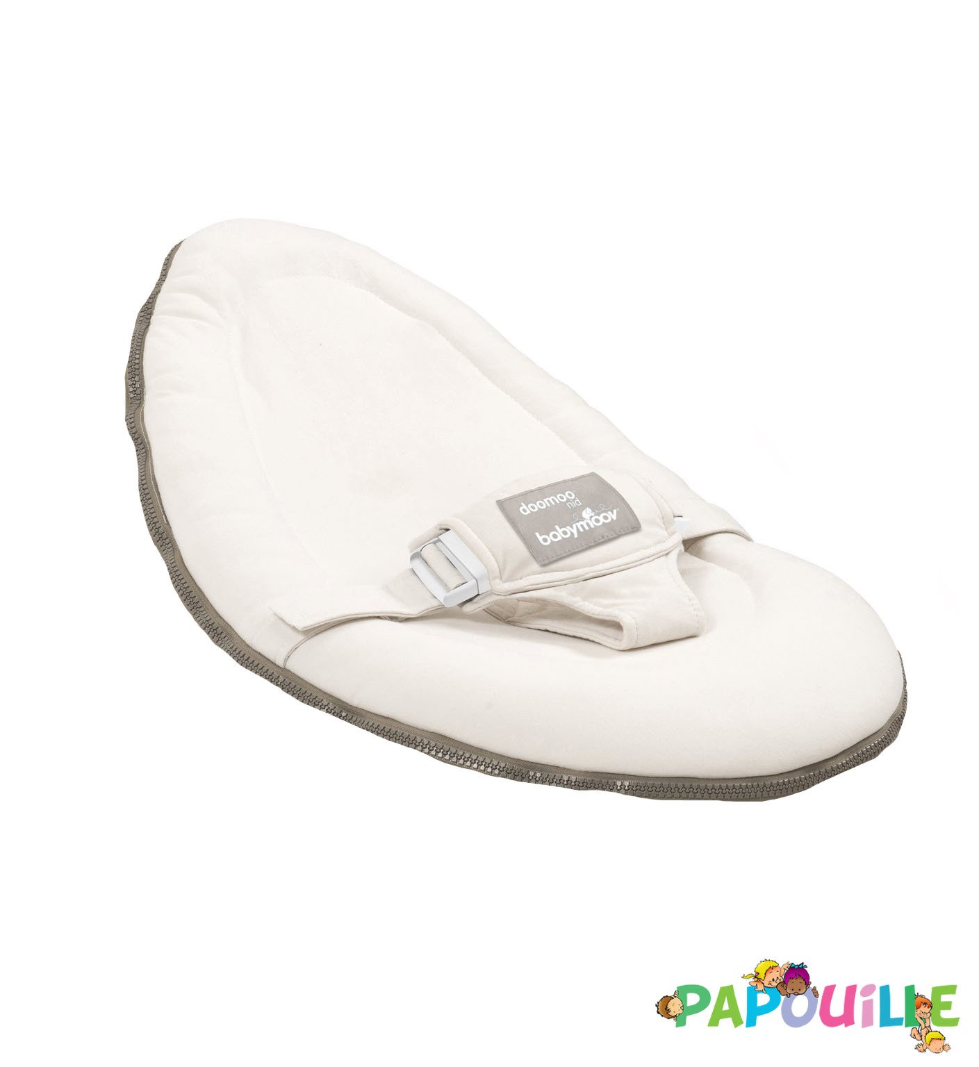 Housse Plateau Avec Harnais Doomoo Nid Blanc Creme Babymoov Papouille