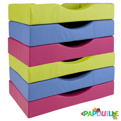 Couchage - Couchette Empilable pour Bébé et Enfant, Lit Gain de Place - Couchette empilable en mousse pvc pour matelas 50x100cm orange