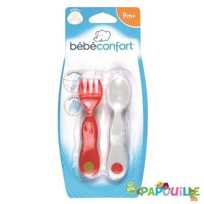 Repas - Couverts Enfant, Adulte - Set 2 couverts bébé d'apprentissage ergonomique