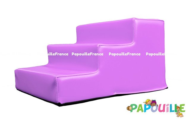 Motricité - Module de Motricité Enfant - Module bloc 3 marches en mousse l.60 x h.30cm parme
