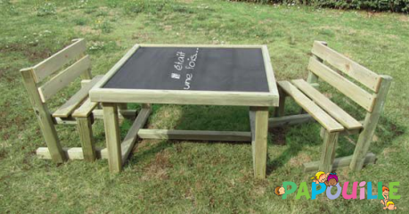 Mobilier - Table crèche et scolaire - Table banc ardoise