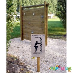 Mobilier - Aire de jeux et structure extérieure - Mur d'escalade en bois 2 faces extérieur