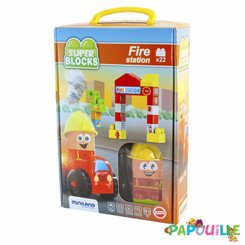Jouets - Jeux de Construction - Destockage coffret 22 pieces pompier