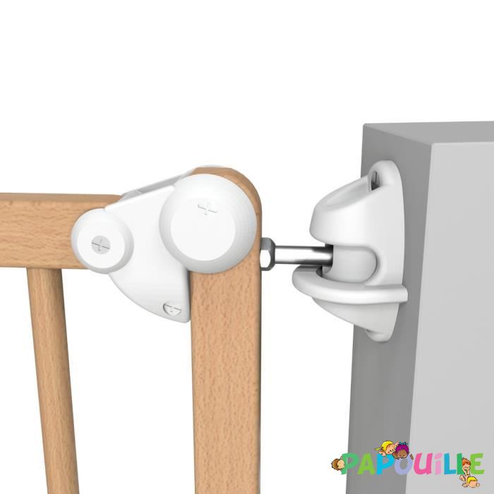 Barrière de sécurité portillon enfant amovible 73-110cm naturel