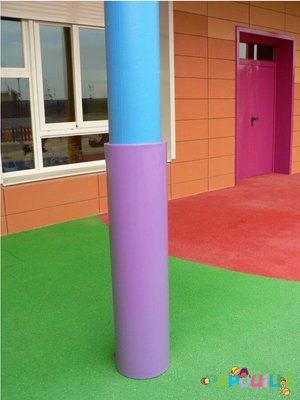 Médical et Prévention - Protection sur Mesure - Protection de poteau en mousse cylindrique intérieur et extérieur
