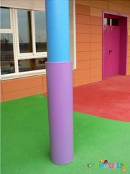 Médical et Prévention - Protection sur Mesure - Protection de poteau en mousse cylindrique intérieur et extérieur