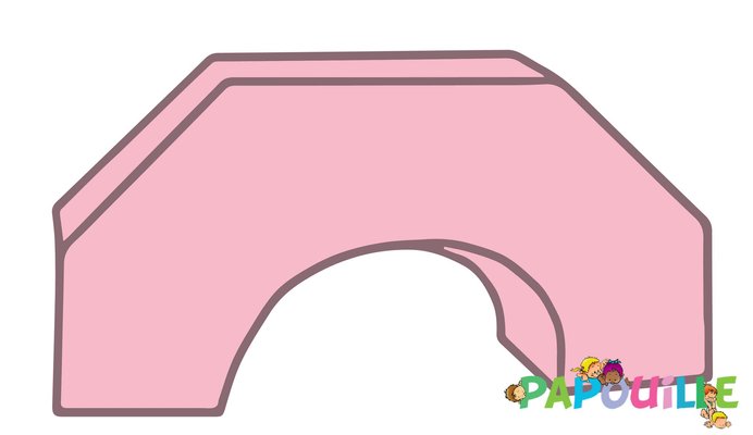 Motricité - Module de Motricité Enfant - Le petit pont en mousse rose