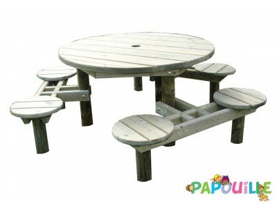 Mobilier - Table crèche et scolaire - Table muscat + 6 assises