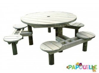 Mobilier - Table crèche et scolaire - Table muscat + 6 assises