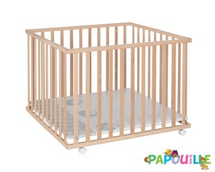 Destockage Parc Bois Pliable Reglable En Hauteur Geuther Papouille