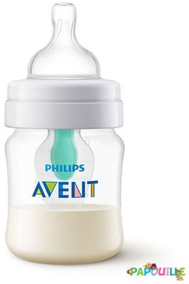 Repas - Biberons Classic et Large - Biberon col large avent anti-colic - 125 ml avec valve airfree™