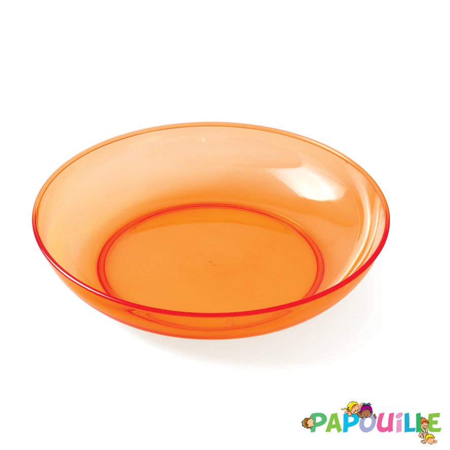 Assiette creuse orange copolyester