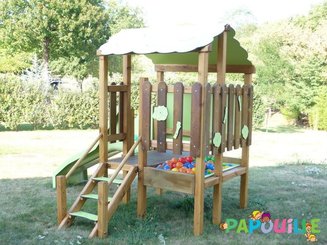 Mobilier - Aire de jeux et structure extérieure - Aire de jeu enfant extérieur baby toboggan avec bac à balles