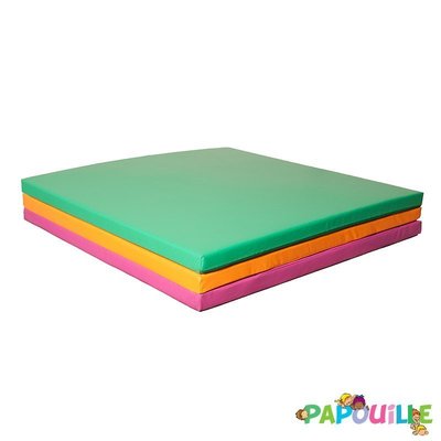 Motricité - Tapis de motricité bébé et enfant - Tapis de réception pliant 3 parties en mousse pvc 300x100x5cm