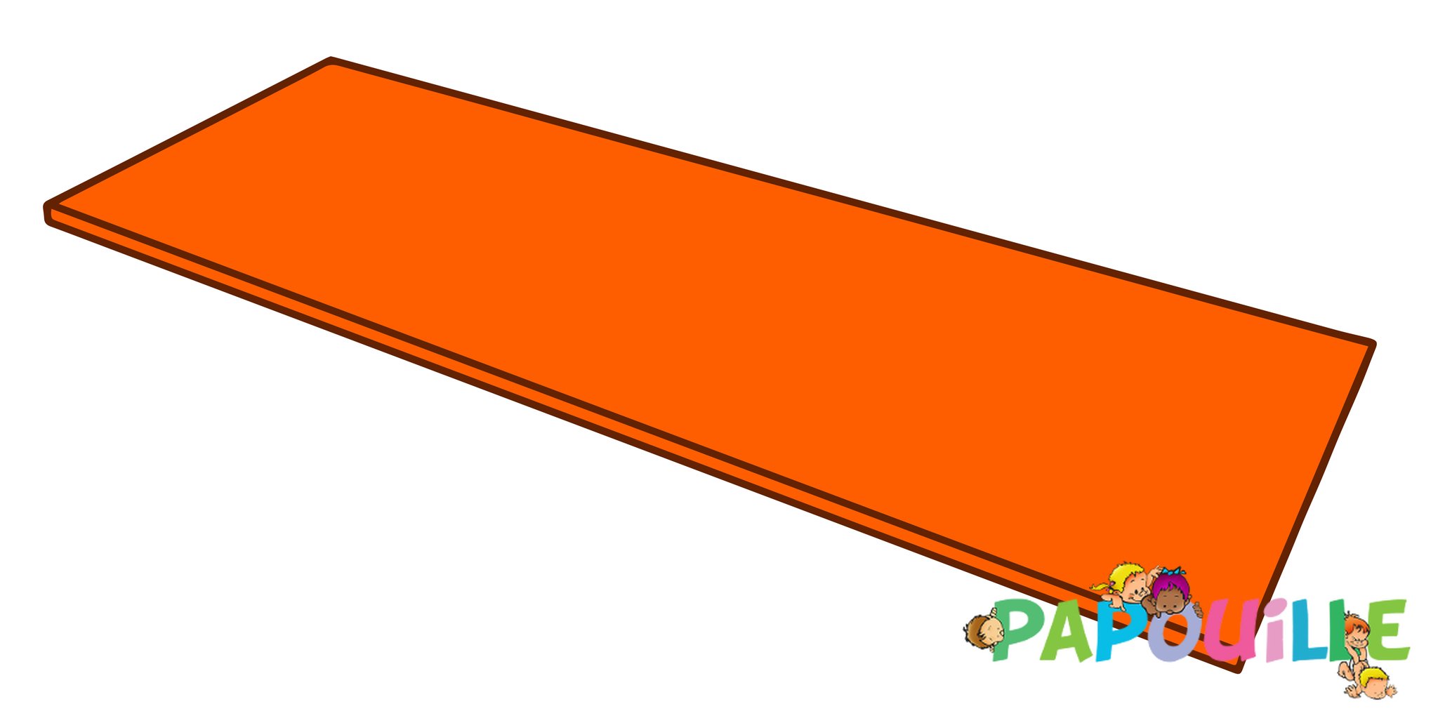 Tapis de sol motricité Dimension 2m x 1.30m x ep 3cm Orange