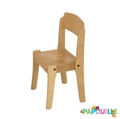 Mobilier - Chaise & fauteuil pour crèche - Chaise bébé en bois empilable t0 h.21cm