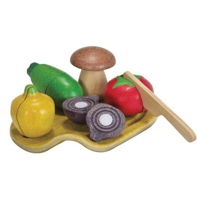 Jouets - Jouets d'Imitation et d'Imagination - Legumes en bois a decouper