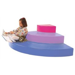 Motricité - Parcours de Motricité Maternelle - Module escad'angle podium en mousse pvc