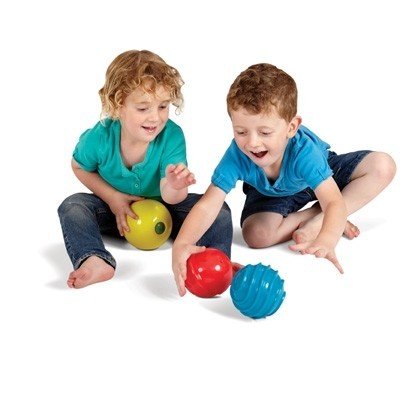 Motricité - Eveil Sensoriels et Tactiles - De 3 balles sensorielles de formes différentes