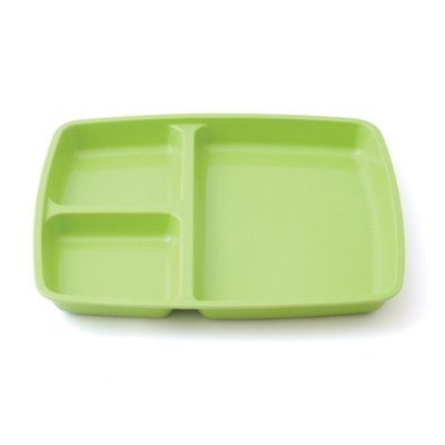 Repas - Plateaux Repas Enfants et à Compartiments - Plateau repas 3 compartiments mélamine vert
