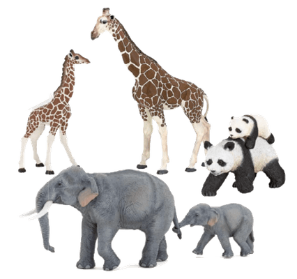 Jouets - Figurines - 5 Figurines animaux sauvages - Lot N°2 (figurines papo)