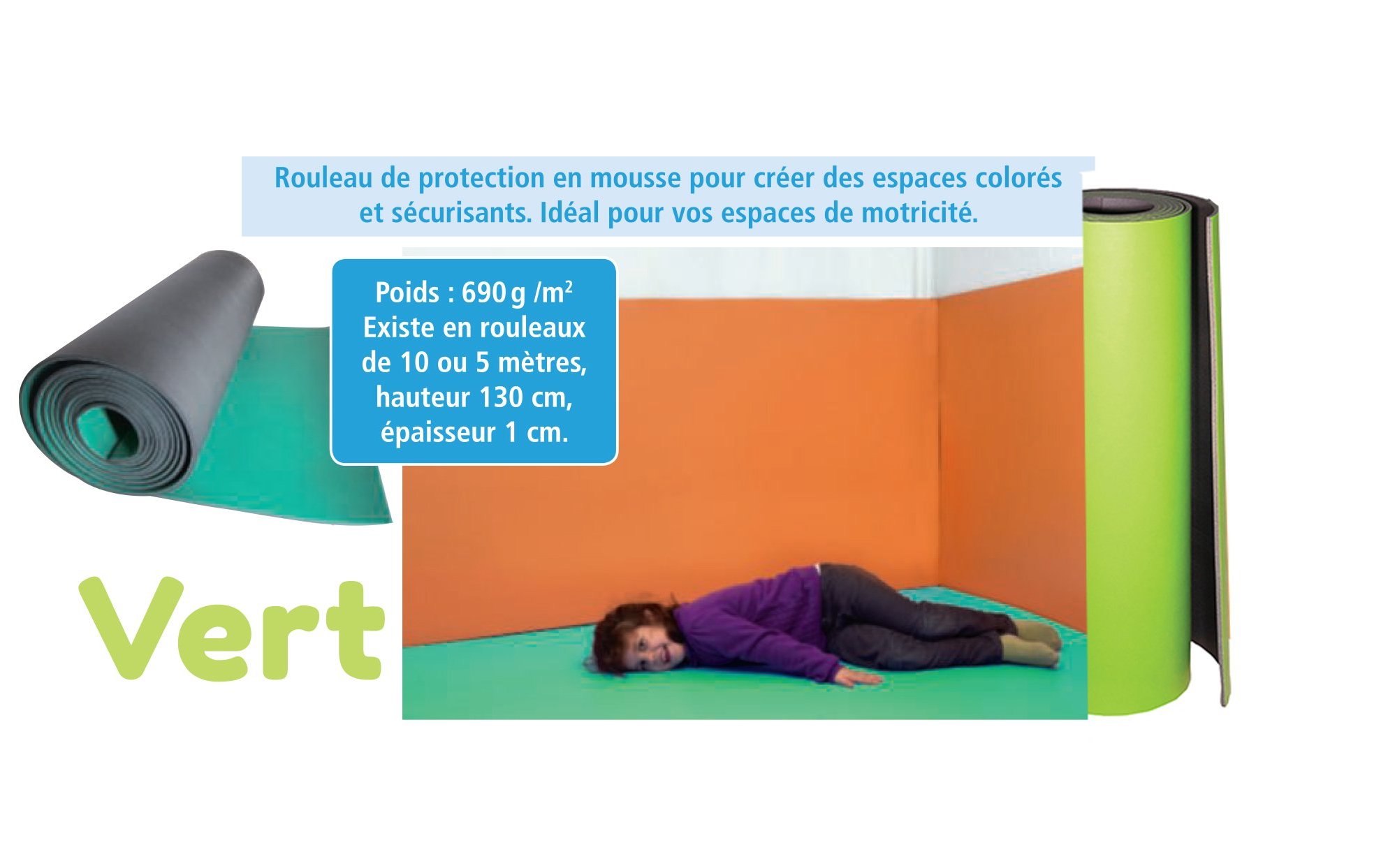 Rouleau de protection 10 mètres vert