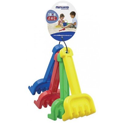 Jeux - Bac à Sable et Accessoires  - Set de 4 râteaux
