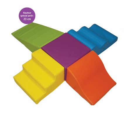 Motricité - Parcours de Motricité Crèche - Kit de modules d'initiation tipas relié par velcro en mousse pvc