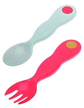 Repas - Couverts Enfant, Adulte - Set 2 couverts bébé d'apprentissage ergonomique