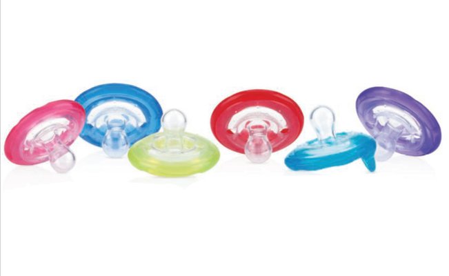 Repas - Tétine et Sucette - De // lot de 2 sucettes naturel flex bout cerise anatomique 6-36