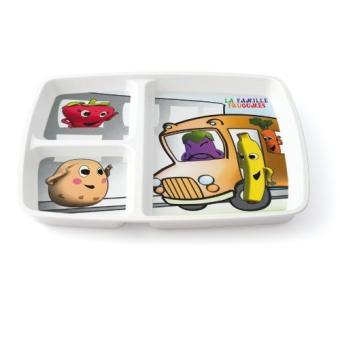 Repas - Plateaux Repas Enfants et à Compartiments - De // plateau repas 3 compartiments mélamine frugumes