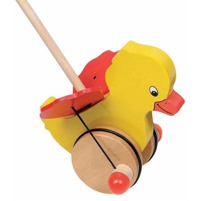 Jouets - Jouets à Pousser, à Tirer - DE // Animal à pousser en bois le canard