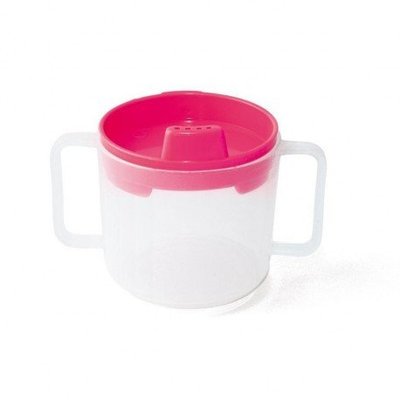 Repas - Tasse d’apprentissage - Tasse à bec droit avec couvercle 20cl rose
