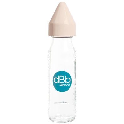 Repas - Biberons Classic et Large - Biberon en verre tétine nn - 240ml rose