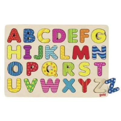 Jeux - Jeux Éducatifs et Puzzle - Puzzle à encastrer en bois abecedaire 26 pcs ( pour les enfants de 3 ans et plus )
