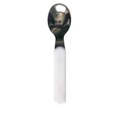 Repas - Couverts Enfant, Adulte - Cuillère inox manche blanc non décorée