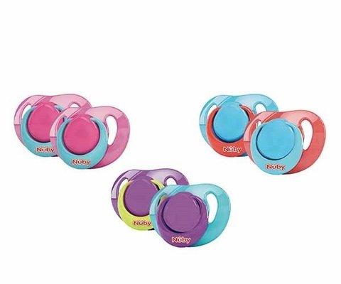 Repas - Tétine et Sucette - De lot de 2 sucettes orthodontique classique 0 - 6 mois nuby
