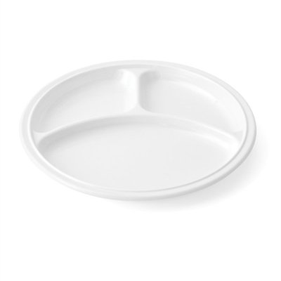 Repas - Assiettes Enfants et à Compartiments - Assiette 3 compartiments mélamine blanc