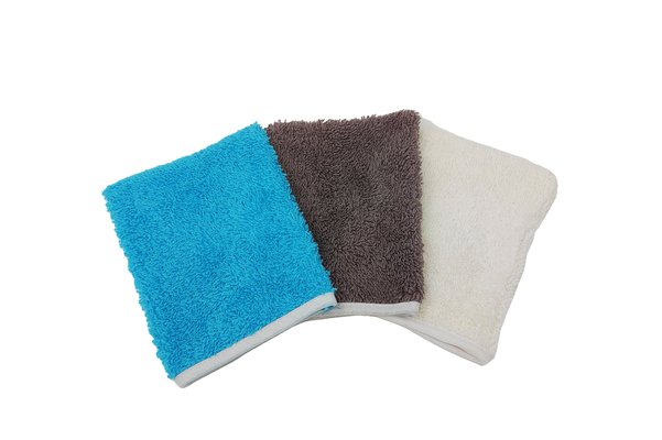 Change - Linge de Toilette Bébé, Enfant - Set de 3 gants de toilette éponge d'apprentissage