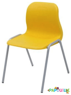 Mobilier - Chaise & fauteuil pour crèche - Chaise empilable clara t3 jaune