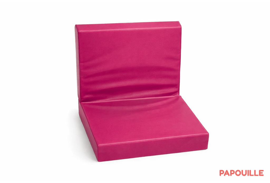Siège assise au sol individuelle sans armature fuchsia