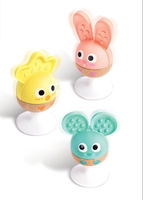 Jouets - Hochets et Jouets Sensoriels - 3 hochets à ventouse - animaux