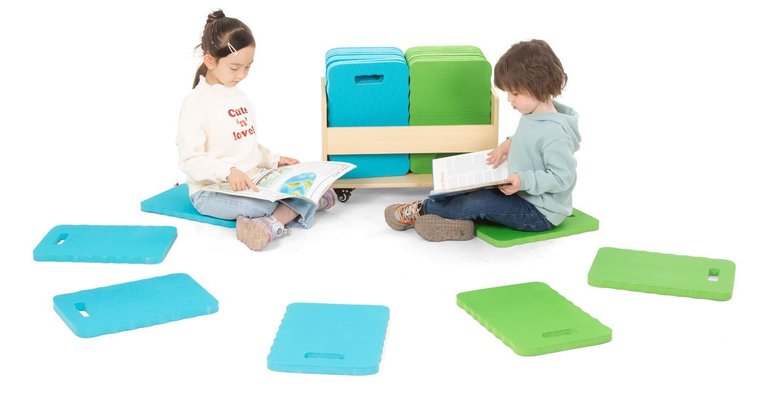 Mobilier - Meuble de rangement scolaire - Chariot à coussins 